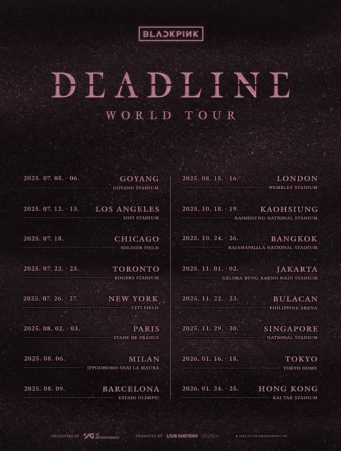 blackpink tour dates, blackpink world tour 2025 tickets